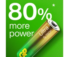 GP Battery GP - Ultra Alkaline 12 x AA + 12 x AAA baterijų + rankinis vėduoklis
