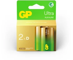 GP Battery GP - Ultra Alkaline baterija, D dydis, 13AU/LR20, 1,5 V (2 vnt. pakuotė)