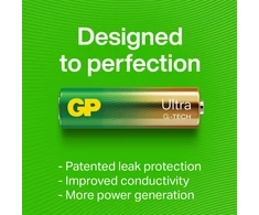 GP Battery GP - Ultra Alkaline baterija, D dydis, 13AU/LR20, 1,5 V (2 vnt. pakuotė)