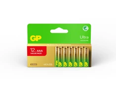 GP Battery GP - Ultra Alkaline baterijos, AAA dydžio, 24AU/LR03, 1,5 V (12 vnt. pakuotė)