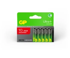 GP Battery GP - „Ultra Plus“ šarminės baterijos, AAA dydžio, 24AU/LR03, 1,5 V (10 vnt. pakuotė)