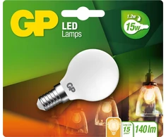 GP - LED lemputės kaitrinė „Frozen Mini Globe“, E14, 1,2 W (15 W), 136 lm