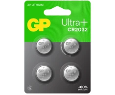 Gpgp Batteries GP - „Ultra Plus“ ličio elemento baterijos CR2032, 3 V - 4 vnt. pakuotėje
