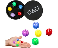 Lean Toys Žaidimo kauliukų rinkinys Gonggi su dėžute, 5 vnt.