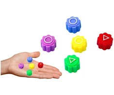 Lean Toys Žaidimo kauliukų rinkinys Gonggi su dėžute, 5 vnt.