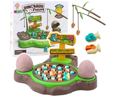Lean Toys Dinozaurų žvejybos žaidimas su magnetinėmis meškerėmis