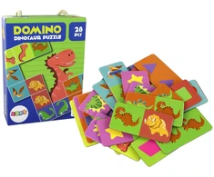 Lean Toys Edukacinis žaidimas Domino Dinozaurai, 28 detalės