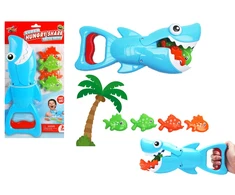 Lean Toys Maudymosi žaidimų rinkinys - mėlyna ryklys ir žuvys