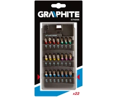 Graphite Atsuktuvo antgaliai, rinkinyje 22 vnt