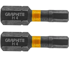 Smūginiai antgaliai GRAPHITE HEX4 25 mm (2 vnt.)