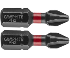 Smūginiai antgaliai GRAPHITE PH2 25 mm (2 vnt.)
