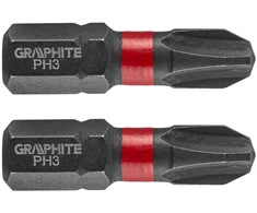 Smūginiai antgaliai GRAPHITE PH3 25 mm (2 vnt.)