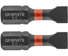 Smūginiai antgaliai GRAPHITE 6,5 x 25 mm (2 vnt.)