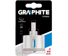 Graphite Deimantinis grąžtas akmens masės dirbiniams 44 mm