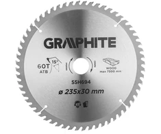 Graphite Diskinio pjūklo diskas, Widia, 235 x 30 mm, 60 dantų