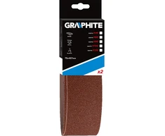 Graphite Pasy Begalinės juostos 75 x 457 mm, K80, 2 vnt.