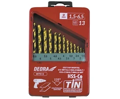 Grąžtas Dedra Rinkinys metalui HSSkobaltasTiN 13 vnt 135