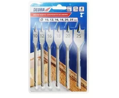 Grąžtas Dedra Plunksniniu medio grtu komplektas 6 vnt 10 12 16 18 20 25mm
