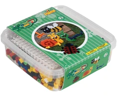 Hama Beads Hama karoliukai - Maxi - karoliukai ir perforuota lenta dėžutėje (8744)