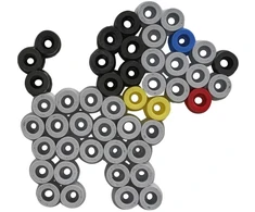 Hama Beads Hama - Maxi karoliukai - 3000 vnt. + 4 lėkštutės kibirėlyje (388806)