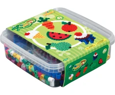 Hama Beads Hama - Maxi karoliukai - 600 karoliukų ir 1 perforuota lenta dėžutėje - Vaisiai (8740)