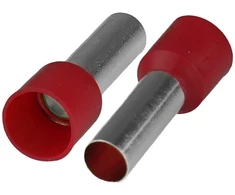 HAND Końcówka tulejkowa izolowana do przewodów 1x16mm2; dł tulejki 28,2mm raudona 20 vnt.