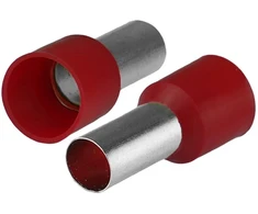 HAND Końcówka tulejkowa izolowana do przewodów 1x16mm2; dł tulejki 22,2mm raudona 20 vnt.