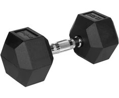 Gumuoti ketaus hanteliai HEX 2x12.5kg REBEL ACTIVE