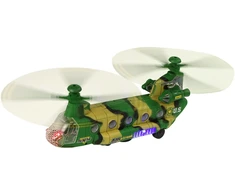 Lean Toys Karinio sraigtasparnis LeanToys High Wings su šviesom ir gasais