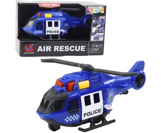 Lean Toys Policijos sraigtasparnis su kranu ir šviesos bei garso efektais, 21.5x9x8.5 cm