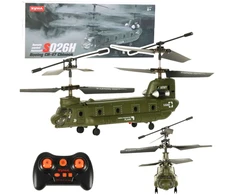 Lean Toys RC sraigtasparnio nuotolinio valdymo pultas Syma S026H-1 žalias chaki spalvos