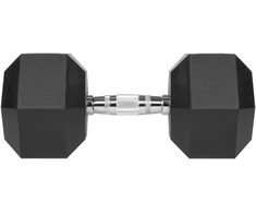 Gumuotas ketaus hantelis HEX 25 kg REBEL ACTIVE
