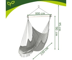 Swing - hanging chair 210cm pilka Gardlov