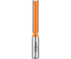 Ilgas dviejų griovelių galinis freza, TCT, 10 x 50 mm, 12 mm kotas