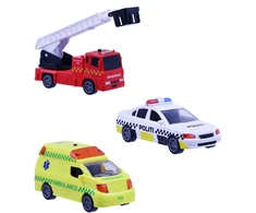 Impulse Toys „Motor 112“ – gelbėjimo transporto priemonės su traukimo įtaisais ir šviesomis bei garsu (3 vnt.) (I-1600006)