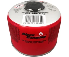 Inko Time Kartusz gazowy 230g Alpen Camping. certyfikat: Pi 0656, zgodny su EN417, propan-butan, zakres -10°c do+ 40°c, zawór gwintowany 7/