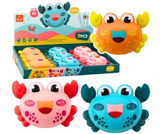 Lean Toys Interaktyvus spalvotas krabas vaikams su spyruokliniu mechanizmu