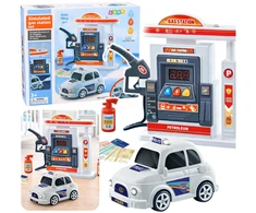 Lean Toys Interaktyvi degalinė su automobiliu