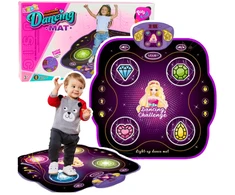Lean Toys Vaikiškas muzikinis šokių kilimėlis su Bluetooth 82 × 87 cm
