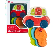 Lean Toys Žaislinis automobilis su šviesomis ir garsais bei trimis rakteliais