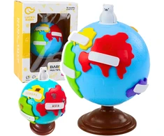 Lean Toys Interaktyvus edukacinis gaublys vaikams su kontinentų dėlionėmis