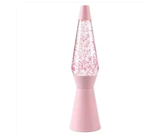 iTotal - Kosminio laivo blizgučių lempa - Pastelinės rožinės spalvos - 40 cm (XL2983)