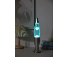 iTotal - spalvą keičianti LED lavos lempa - sidabrinis pagrindas ir baltas vaškas (XL2673)