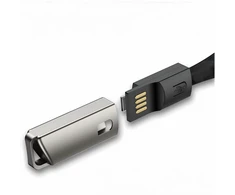 Kabelis Laidinis įkroviklis, raktų pakabukas, duomenų dirželis, USB-C - USB-A, greitas įkrovimas