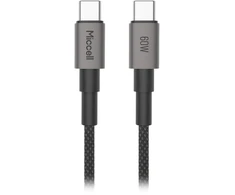 Kabelis USB-C - USB-C Miccell VQ-D34 laidas, 60 W, 1,2 m, juodas