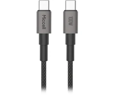 Kabelis USB-C - USB-C Miccell VQ-D34 laidas, 100 W, 1,2 m, juodas