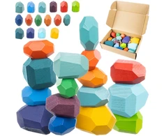 Stones/wooden blocks - 16 pcs Kruzzel 26323