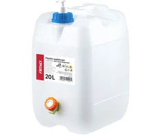 Vandens kanistras plastikinis bakelis mėlyna su čiaupu ir muilo dozatoriumi 20l amio-05147
