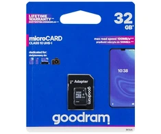 Karta „Goodram“ 32 GB UHS-I Micro SD atminties kortelė su adapteriu