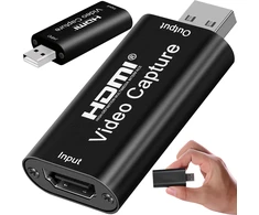 Karta Vaizdo įrašymo plokštės griebtuvas, HDMI - USB org, vaizdo įrašas iki 4K juodos spalvos
